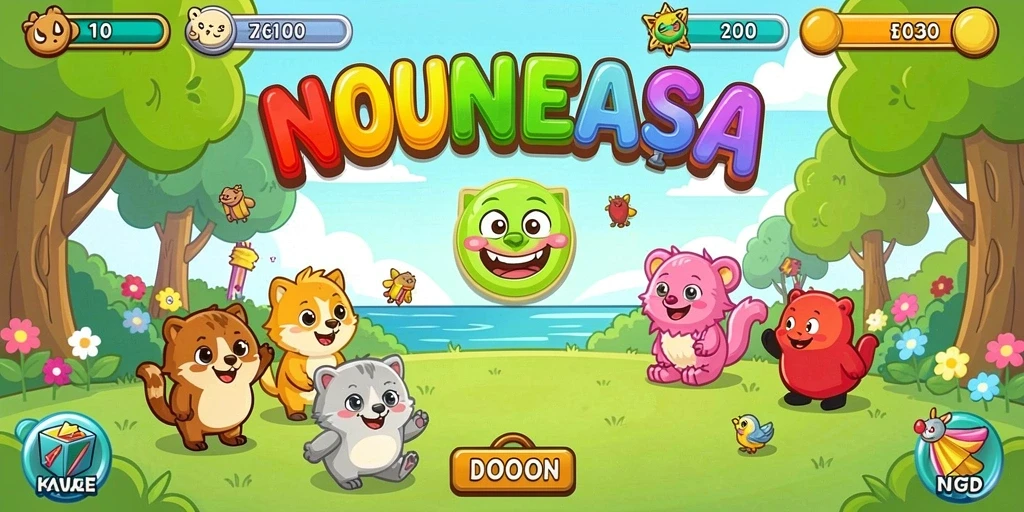 Tampilan awal game yang menawan dan user-friendly.