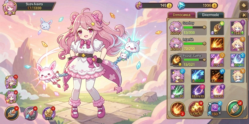 Tampilan awal game dengan karakter menarik.