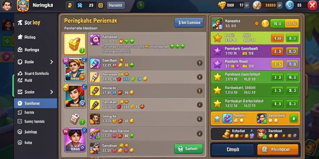 Screenshot menunjukkan antarmuka permainan slot yang menarik.