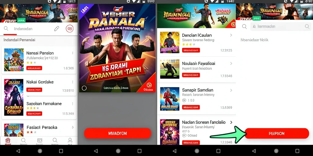 Tampilan menu utama GOGOREJEKI yang menarik dan intuitif.