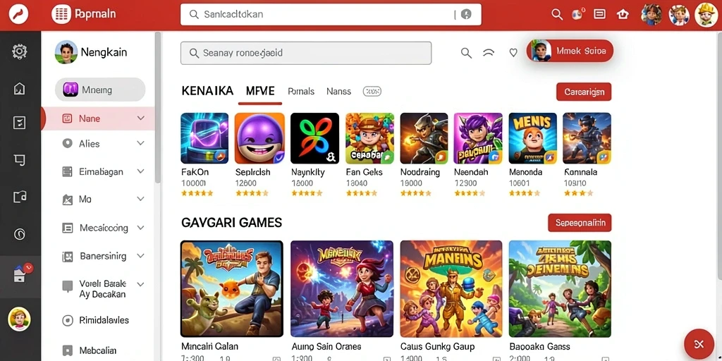Screenshot menampilkan karakter utama dalam aksi petualangan.